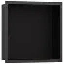 Настенная ниша с дизайнерской рамкой Hansgrohe XtraStoris Individual 30 х 30 х 10 см, чёрный матовый хром (56098340) фото 1 Aquada.com.ua
