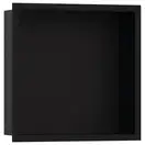 Настенная ниша с дизайнерской рамкой Hansgrohe XtraStoris Individual 30 х 30 х 10 см, чёрный матовый (56098670) фото 1 Aquada.com.ua