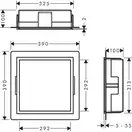 Настінна ніша Hansgrohe XtraStoris Individual з рамкою 30x30x10 см, матова нержавіюча сталь (56098800)