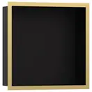 Настенная ниша с дизайнерской рамкой Hansgrohe XtraStoris Individual 30 х 30 х 10 см, полированное золото (56098990) фото 1 Aquada.com.ua