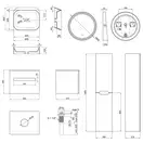 Комплект мебели для ванной Qtap тумба + раковина + зеркало + пенал QT044VI43002
