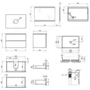Комплект мебели для ванной Qtap Tern тумба + раковина + зеркало QT044VI43006