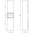 Пенал подвесной Qtap Robin 350х1650х316 White/Whitish oak QT1376PN1651LWWO