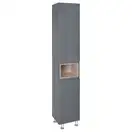 Пенал напольный Qtap Robin 350х1950х316 Graphite/Whitish oak QT1376PN1652RGWO