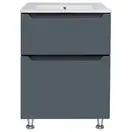 Комплект Qtap Scorpio 605х825х460 Graphite тумба напольная + раковина врезная QT1471TNВ6023060CG