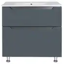 Комплект Qtap Albatross 810х825х460 Graphite тумба напольная + раковина врезная  QT1471TNВ8023080CG