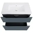 Комплект Qtap Albatross 810х825х460 Graphite тумба напольная + раковина врезная  QT1471TNВ8023080CG