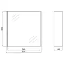 Зеркальный шкаф подвесной Qtap Scorpio 600х600х145 White QT1477ZP601W (QT1477ZP651W)