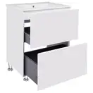 Комплект Qtap Tern 600х725х437 White тумба напольная + раковина врезная, с полотенцедержателем QT1771TNЛ6013060CW (QT1771TNL6013060CW)