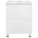 Комплект Qtap Tern 600х725х437 White тумба напольная + раковина врезная, с полотенцедержателем QT1771TNЛ6013060CW (QT1771TNL6013060CW)