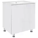 Комплект Qtap Tern 700х725х437 White тумба напольная + раковина врезная, с полотенцедержателем QT1771TNЛ7013070CW (QT1771TNL7013070CW)