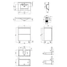 Комплект Qtap Tern 700х725х437 White тумба напольная + раковина врезная, с полотенцедержателем QT1771TNЛ7013070CW (QT1771TNL7013070CW)