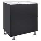 Комплект Qtap Tern 700х725х437 Matt black тумба напольная + раковина врезная, с полотенцедержателем QT1771TNЛ7023070CG (QT1771TNL7023070CMB)
