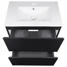 Комплект Qtap Tern 700х725х437 Matt black тумба напольная + раковина врезная, с полотенцедержателем QT1771TNЛ7023070CG (QT1771TNL7023070CMB)