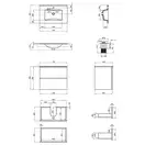 Комплект Qtap Tern 700х580х437 White тумба напольная + раковина врезная, с полотенцедержателем QT1772TPЛ7013070CW (QT1772TPL7013070CW)