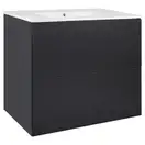 Комплект Qtap Tern 700х580х437 Matt black тумба напольная + раковина врезная, с полотенцедержателем QT1772TPЛ7023070CG (QT1772TPL7023070CMB)