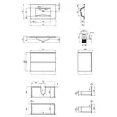 Комплект Qtap Tern 800х580х437 White тумба напольная + раковина врезная, с полотенцедержателем QT1772TPЛ8013080CW (QT1772TPL8013080CW)