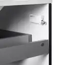 Комплект Qtap Tern 800х580х437 Matt black тумба напольная + раковина врезная, с полотенцедержателем QT1772TPЛ8023080CG (QT1772TPL8023080CMB)