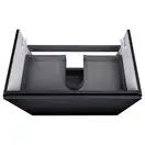 Комплект Qtap Tern 800х580х437 Matt black тумба напольная + раковина врезная, с полотенцедержателем QT1772TPЛ8023080CG (QT1772TPL8023080CMB)