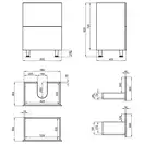 Тумба напольная Qtap Tern 600х725х437 White с полотенцедержателем QT1773TNL601W