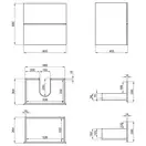 Тумба подвесная Qtap Tern 600х580х437 White с полотенцедержателем QT1774TPL601W