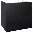 Тумба подвесная Qtap Tern 600х580х437 Matt black с полотенцедержателем QT1774TPL602MB