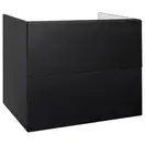 Тумба подвесная Qtap Tern 700х580х437 Matt black с полотенцедержателем QT1774TPL702MB