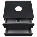 Тумба подвесная Qtap Tern 600х476х469 Matt black со столешницей и полотенцедержателем QT1774TPЛ602G (QT1779TPL602MB)