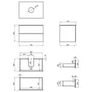 Тумба подвесная Qtap Tern 700х476х469 Matt black со столешницей и полотенцедержателем QT1774TPЛ702G (QT1779TPL702MB)