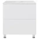 Тумба напольная Qtap Tern 600х616х469 White со столешницей и полотенцедержателем QT1773TNЛ601W (QT1780TNL601W)