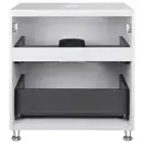 Тумба напольная Qtap Tern 600х616х469 White со столешницей и полотенцедержателем QT1773TNЛ601W (QT1780TNL601W)