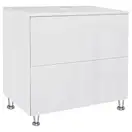 Тумба напольная Qtap Tern 700х616х469 White со столешницей и полотенцедержателем QT1773TNЛ701W (QT1780TNL701W)
