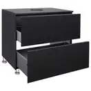 Тумба напольная Qtap Tern 700х616х469 Matt black со столешницей и полотенцедержателем QT1773TNЛ702G (QT1780TNL702MB)