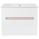 Комплект Qtap Virgo 800х580х437 White/Whitish oak тумба подвесная + раковина врезная  QT1872TPА8013080CW (QT1872TPА8013080CWWO)