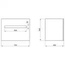 Тумба подвесная Qtap Virgo 700х580х437 White/Whitish oak QT1874TPА701W (QT1874TPА701WWO)