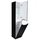 Пенал подвесной Qtap Virgo 350х1600х316 Black/White с корзиной для белья QT1876PP1652KRBW