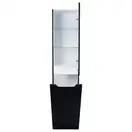 Пенал подвесной Qtap Virgo 350х1600х316 Black/White с корзиной для белья QT1876PP1652KRBW