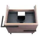 Комплект Qtap Taurus 600х800х437 Whitish oak тумба напольная + раковина врезная QT2471TNT603WO