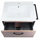 Комплект Qtap Taurus 600х580х437 Whitish oak тумба подвесная + раковина врезная QT2472TPT603WO
