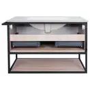 Комплект Qtap Taurus 800х580х437 White/Whitish oak тумба подвесная + раковина врезная QT2472TPT803WWO
