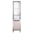 Пенал напольный Qtap Taurus 350х1750х300 Whitish oak с корзиной для белья QT2475PN175KRWO