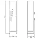 Пенал напольный Qtap Taurus 350х1750х300 Whitish oak QT2475PN175RWO