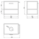 Тумба подвесная Qtap Taurus 600х476х469 Whitish oak со столешницей QT2479TPT603WO