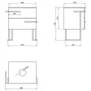 Тумба напольная Qtap Taurus 600х616х437 White/Whitish oak со столешницей QT2480TNT603WWO