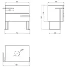 Тумба напольная Qtap Taurus 700х616х437 White/Whitish oak со столешницей QT2480TNT703WWO