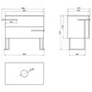 Тумба напольная Qtap Taurus 800х616х437 Whitish oak со столешницей QT2480TNT803WO
