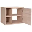 Тумба подвесная Qtap Pisces 600х480х437 Whitish oak со столешницей QT2579TPL603WO