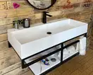 Snail Тумба «Флорес» з умивальником «Флорида»/камінь Золото Т999 (1015LOFT168/2cT999)