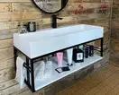 Snail Тумба «Мідуей» з умивальником «Флорида»/камінь Ніч B220 (1015LOFT168/3cB220)