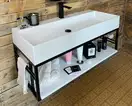 Snail Тумба «Мідуей» з умивальником «Флорида»/камінь Оранж Т209 (1015LOFT168/3cT209)